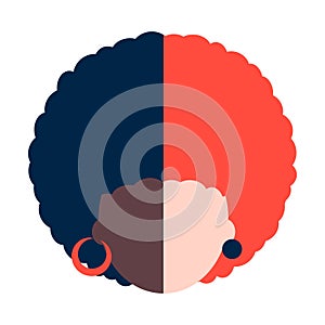 Multinational woman icon